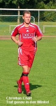 Christian Chart traf genau in den Winkel