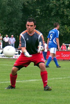 Cedrik Packheiser, nach Tütens ausscheiden eingewechselt, war gleich bei seinem&nbsp; ersten Schuss auf sein Tor chancenlos.