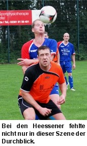 Bei den Heessener fehlte nicht nur in dieser Szene dert Durchblick.