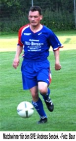 Matchwinner für den SVE: Andreas Sendek